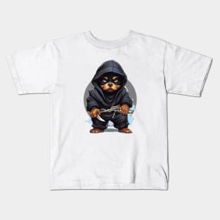 Ninja Rottweiler Brigade Kids T-Shirt